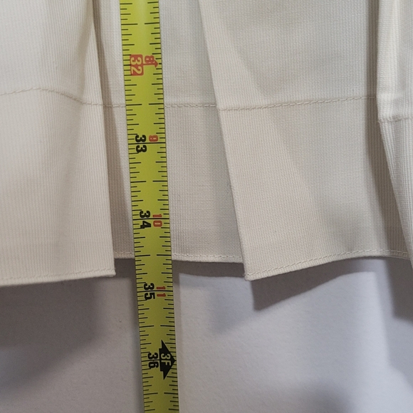 & Others Stories Ivory Cotton Pleated Bottom Pockets Business Zipper Back Sz 40 - Picture 13 of 13